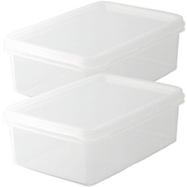 Nagao S-22 Storage Container, Square Shape, Polypropylene, 27.5 fl oz (780 ml), Set of 2, Made in Japan