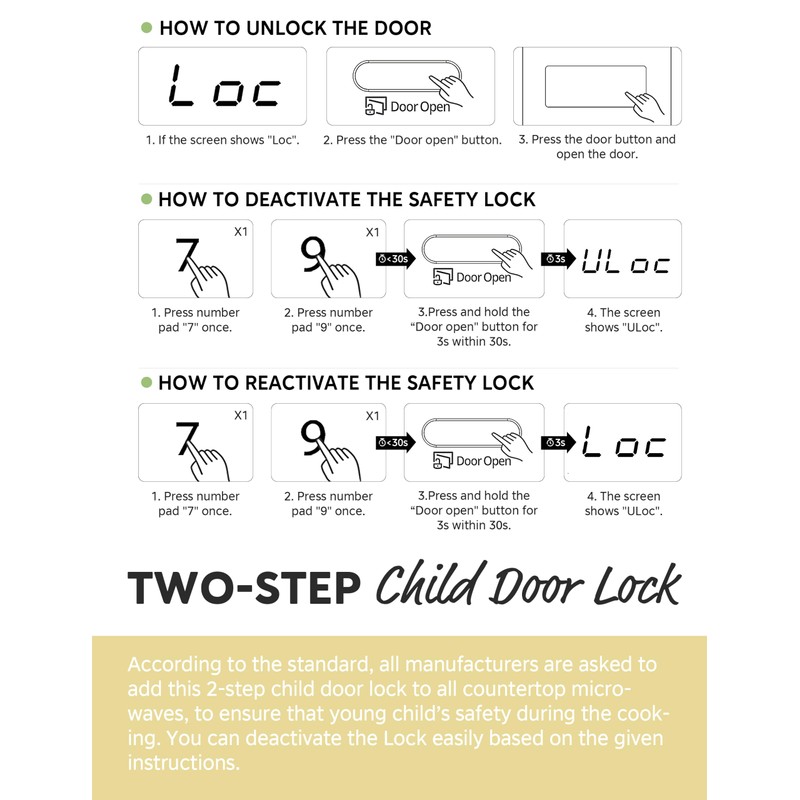 COMFEE CMO-C20M1WH Retro Microwave with 11 power levels, Fast Multi-stage