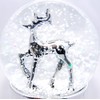 20027 Snow Globe Deer Silver with Silver Base Straight with