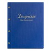 Handmade Certificate Folder with Your Own Name in Blue Leather