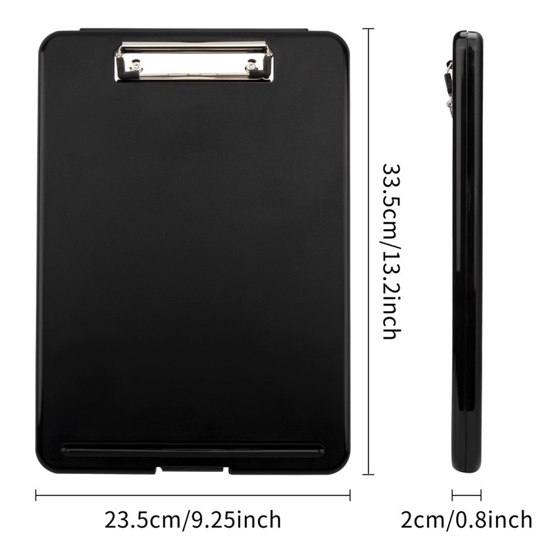 Pechor Clipboard A4, Clip Board Plastic with Storage, Nursing Clipboards