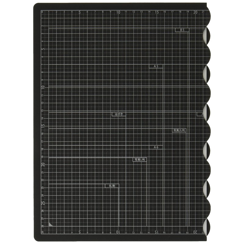Nakabayashi CTMO-A3W-D Folding Cutting Mat, Double-Sided Clay Plate, A3/Black