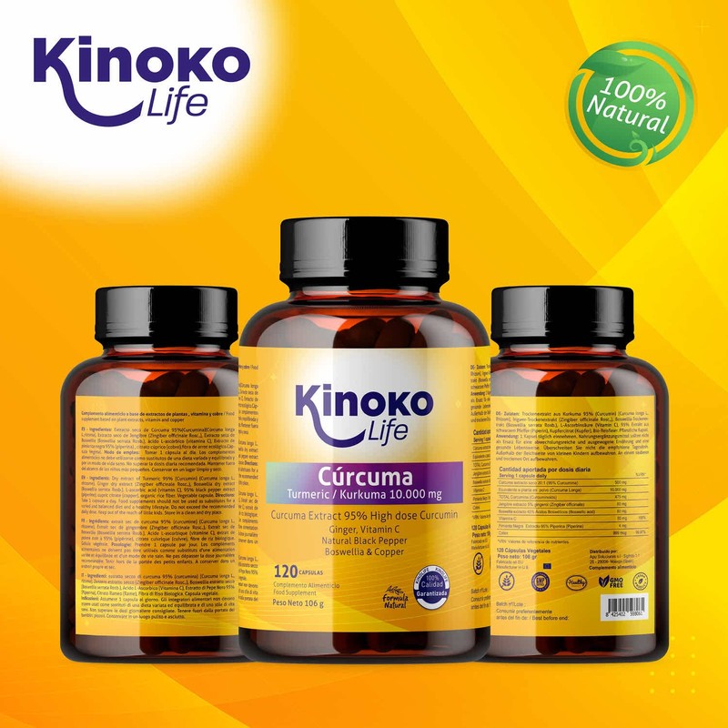 Kurmeric 10,000 mg Pure Curcumin | 120 Capsules | 95%