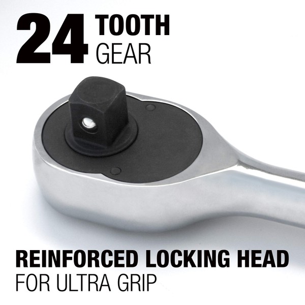 EZRED 3/4" Drive Extendable Ratchet with Reinforced Steel Telsecoping Locking Shaft