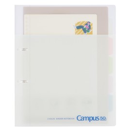 Kokuyo Campus Print Easy to Peel 2 Hole Loose Leaf Binder Limited 50th Anniversary A4 Gray Le-PP158-L5-M