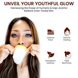 Live Healthy The Original Kojic Acid & Turmeric Cleansing Pads - Exfoliating, Brightening, Face Scrub Pad, Clears Acne - Turmeric Cleansing Pads for Dark Spots with Vitamin C - Made in USA | 30 Count