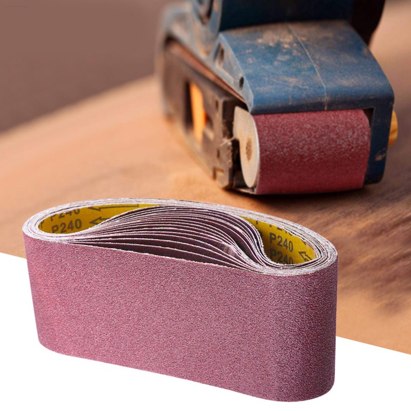 10PCS 180 Grits Sand Belts Aluminum Oxide Sanding Belt Sander