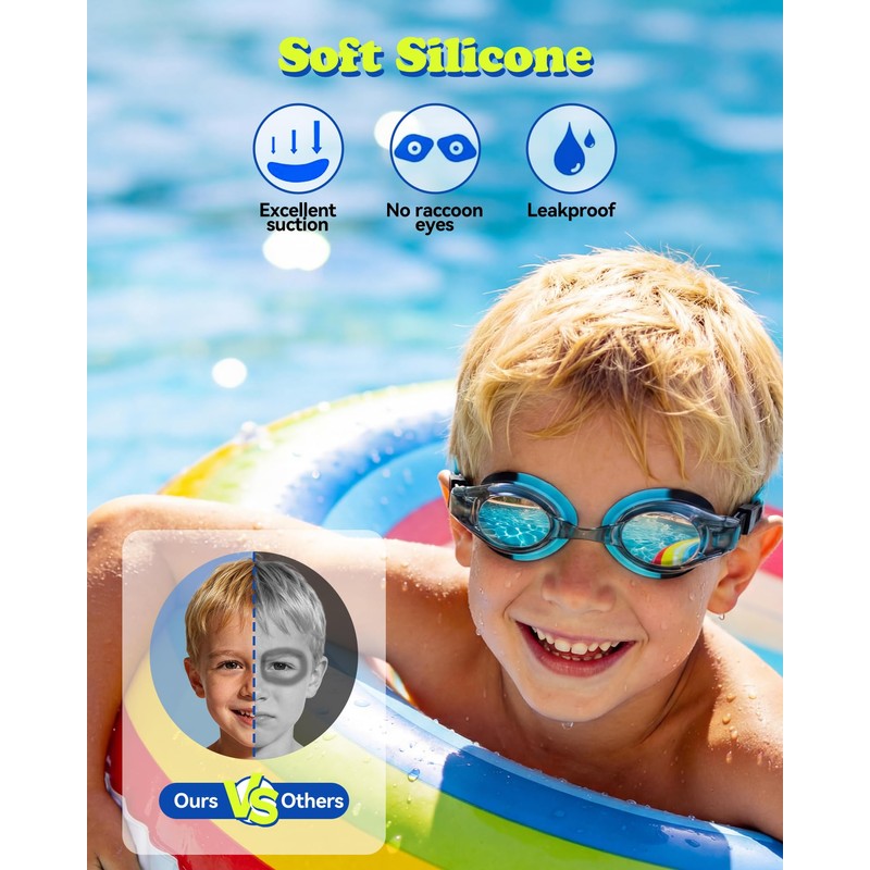 Aegend 2 Pack Kids Goggles, Swimming Goggles for Kids Age