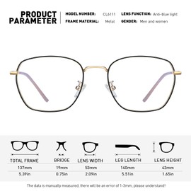 H HELMUT JUST Blaulichtfilter Brille Damen Herren ohne sehstärke, Blaufilter Brille Herren Blue Light Blocking Glasses Retro Metall Rahmen Computerbrille Lesebrille