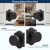 Orger Black Door Knobs Interior, Zinc-Alloy Matte Black Door Knob