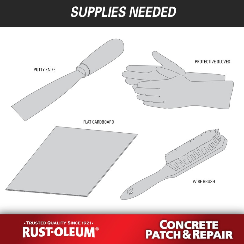 Rust-Oleum 301012 Concrete Patch & Repair, 24 oz, Gray