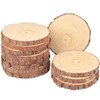 12 PCS 6.3-7.1 Inch Natural Wood Slices, Unfinished Pine Wood