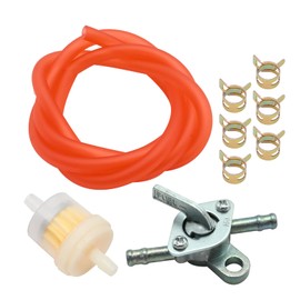 Zreneyfex Gasoline Filter Tubing Set, with Inline Fuel Filters Red Hose Tube Line Replacement for Baja BA150 ATV 4 Wheeler 50cc 70cc 110cc 125cc 150cc 250cc Gas Scooter Mini Bike Dirt Bike Go Kart