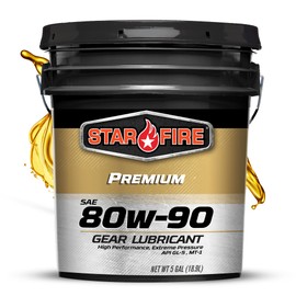 STARFIRE Premium 80W-90 Gear Lubricant – 5 Gallon Pail – High-Performance SAE Oil for Extreme Pressure, Corrosion Protection & Smooth Operation – API GL-5 & MT-1