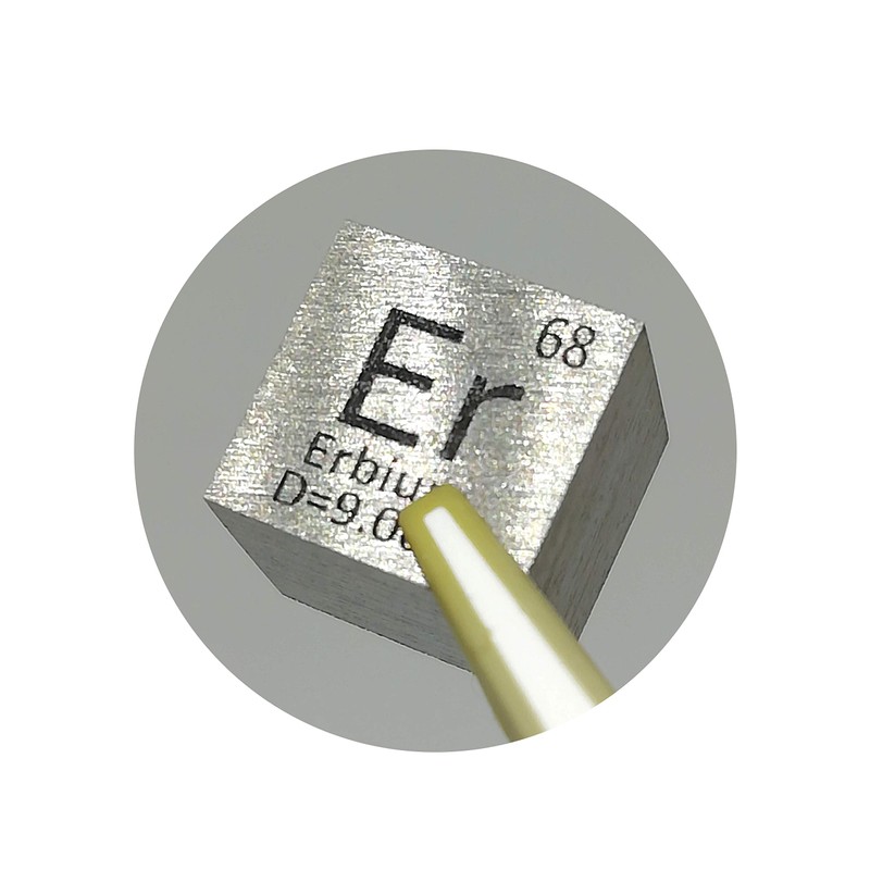 Elemental Specimen Erbium Er 0.4 inch (10 mm) Square Cube,
