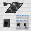 Matte Black Shower Faucet GGStudy Single Function Shower Trim Kit