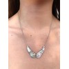 Mirlo Blanco - Juego de collar y aretes de alas
