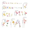decalmile Summer Garden Flower Wall Decals Daisy Wildflower Grass Butterflies