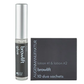 Augenmanufaktur Browlift Eyebrow Lifting Glue and Lotions Eyebrow Shaping and Voluminous Durable 3D Eyebrow Effect - 20 Uses (Sachets Base Kit)