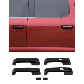 DSWSQ 6pcs Gloss Black Exterior Door Handle Covers Decor Trim with Smart Key Cutout Compatible with Ford F150 4DR 2015-2020 Accessories Car Outside Door Handle Protection Shell