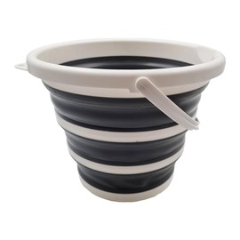 Collapsible Bucket 10L – Portable Foldable Camping & Festival Bucket with Handle & Hanging Hook