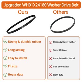 WH01X24180 Washer Drive Belt Replacement for GE Clothes Washing Machine Belt GE Front Load Washer Belt Part AP6024314 4455970 PS11736832