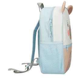 Roll Road Happy Kids Backpack School Backpack Polyester Side Pockets Wide Adjustable Straps Top Handle Hanging Name ID Tag Magic Fix System, Little Teddy, Unit size, backpack 33