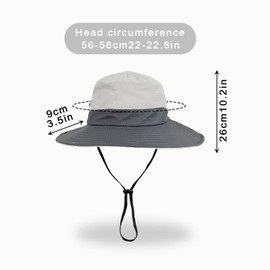 FUIPVGI Women's Sun Hat, Foldable Sun Hat, UV Protection with Adjustable Chin Strap, Wide Sun Hat for Fishermen, Hiking, Outdoor, Gardening, beige