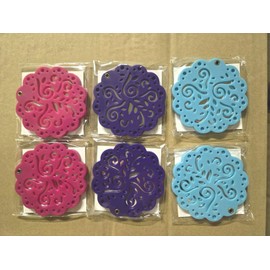 Modesa Lot of 6 Swirl Round Compact Folding Mirrors