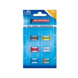 LED Status Micro Low Profile LP Car Mini Fuses, FLL, Set, 3A, 5A, 7.5A, 10A, 15A, 20A, 25A, 30A, Current: Set of 12 Different