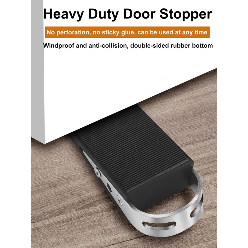 Door Stoppers, 2 Pack Heavy Duty Door Wedge Stopper to