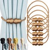 Hangtty Magnetic Curtain Tiebacks 6 Pack Rope Decorative Curtain Tie