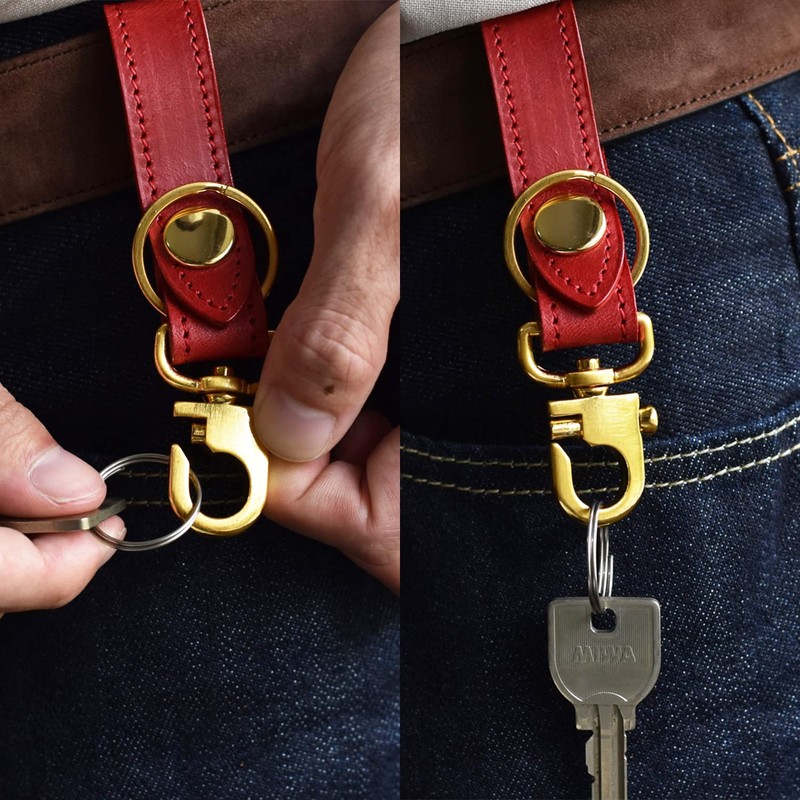 TAVARAT Tps-002 Keychain, Genuine Leather, Made in Japan, Himeji Leather,