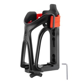 ROCKBROS Motorcycle Water Bottle Holder Bike Cup Holder - Bottle Size Adjustable for Handlebar & Frame for 2.3-3.74" Diameter Bottles,Durable Bike Drink Holder，Bike RED