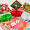 WANDIC Christmas Decoration Set, 9Pcs Christmas Honeycomb Centerpieces, 12Pcs Christmas