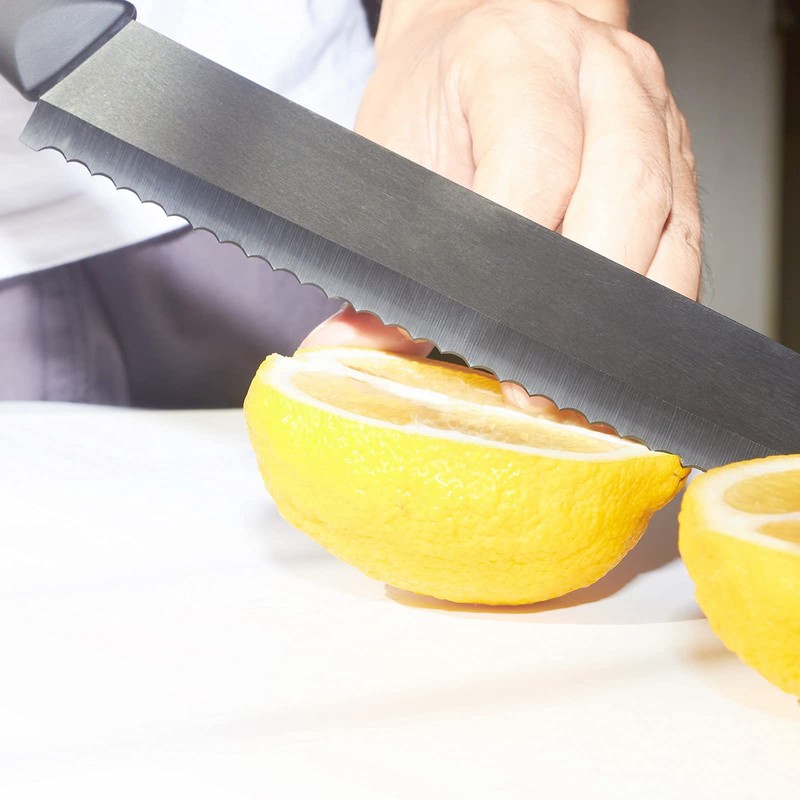 Muncene Ceramic Serrated Bread Knife Slicing Knife - 8" Sharp