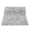 Q QIHANG Sliver Gray Victorian Damask Embossed Textured Non-Woven Material