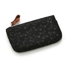 Indenya Inden HISOCA Hisoka, Traditional Crafts, Koshu Inden, Deerskin Lacquer, Original Brand, [1-008] Black - Black Lacquer Dragonfly