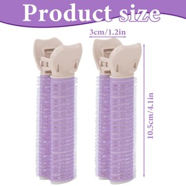 NHQZ Sofortige Volumen-Haarspangen für Frauen – Rollenclips für Volumen, Locken und Ansatzlifting auf allen Haartypen, einfach zu bedienen, Lila, 2 Stück