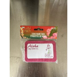 Western Crafts Luau Party Name Tags 25-Pieces In Each Package Aloha Tropical Event