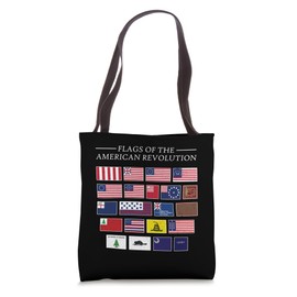 Flags of the American Revolution Historical Chart Tote Bag