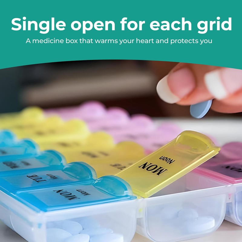 3-Times-a-Day Tablet Dispenser by Event Decor Shop – Weekly Pill