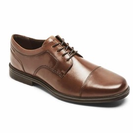 Rockport Taylor Waterproof Cap Toe - Shoes for Men - Leather Upper - Synthetic Outsole - Shock Absorbing Heel Buckthorn 11 W (EE)