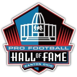 Decal Vinyl Sticker Pro Football Hall of Fame Football Durable for Bumpers, Helmets, Laptops, Water Bottles, Lockers (3" Longest Side)