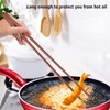 GLAMFIELDS 16.5 Inches Wooden Cooking Chopsticks Reusable for Noodles Frying