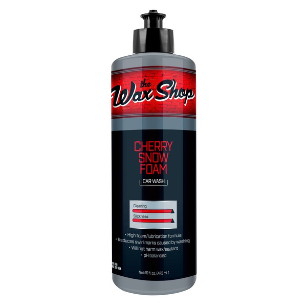 the Wax Shop 50961 Cherry Snow Foam Car Wash Detergent-16oz,