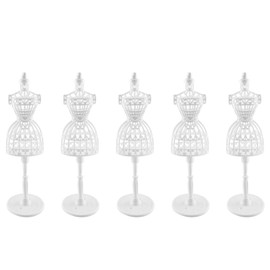 JCBIZ 5pcs Doll Clothes Model Rack 220mm Hollow Art Model Frame Clothes Gown Display Mini Mannequin Model for Doll Toy Display
