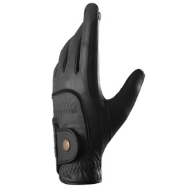 AFE Kids Genuine Leather Horse Riding Gloves Childrens Dublin Track Gloves Leather Equestrian (Black, Small)