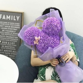 20 Pcs Light Purple border Flower Wrapping Paper,Waterproof Valentine's Day Bouquet Wrapping Paper 23x23Inch Used for DIY Crafts, Gift Packaging, Flower Shop Bouquet Packaging