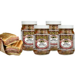 Boscoli Italian Mild Olive Salad 4 Jars 16oz/439g Each For Muffuletta Sandwiches